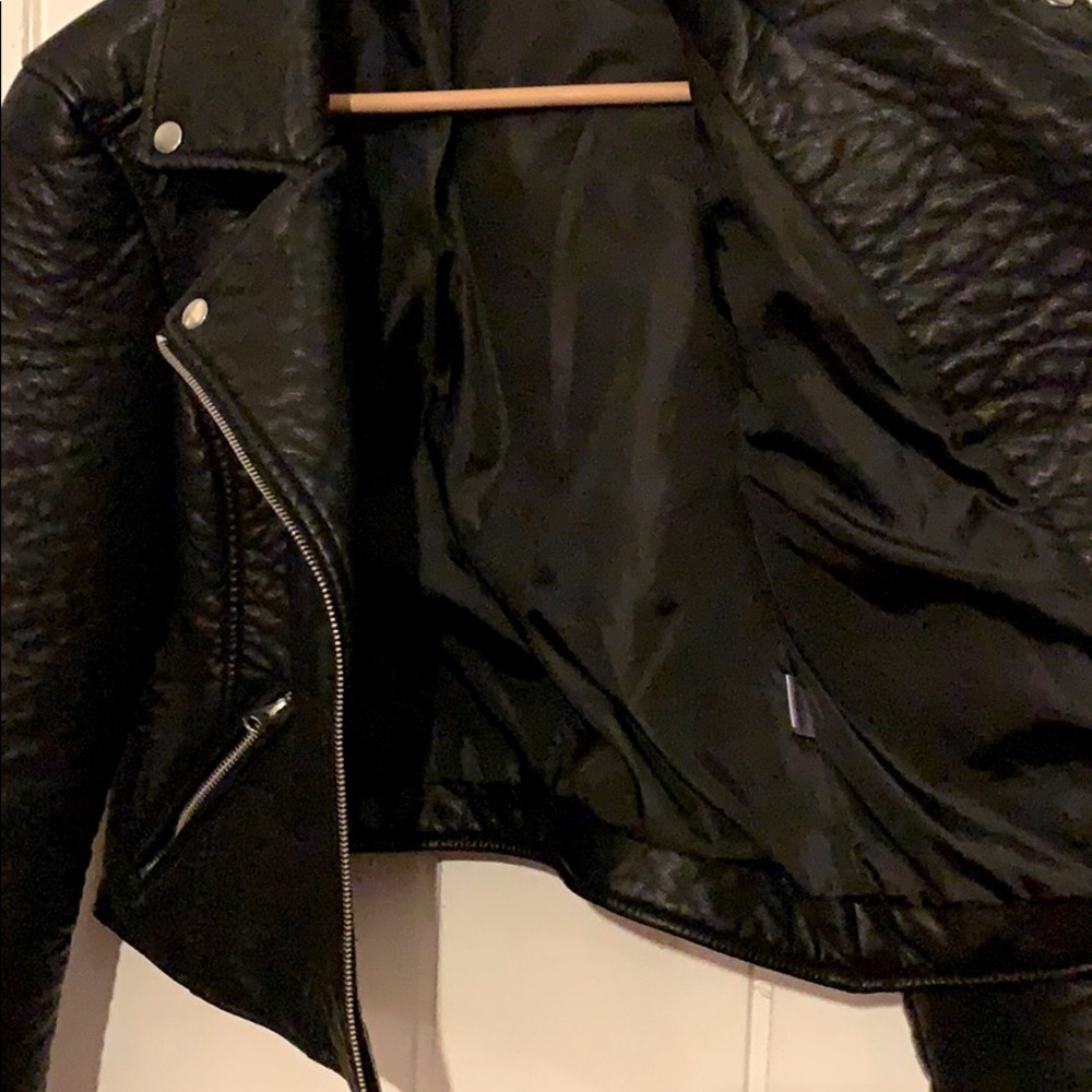 Vegan Leather Biker Jacket - Picture 5 of 11